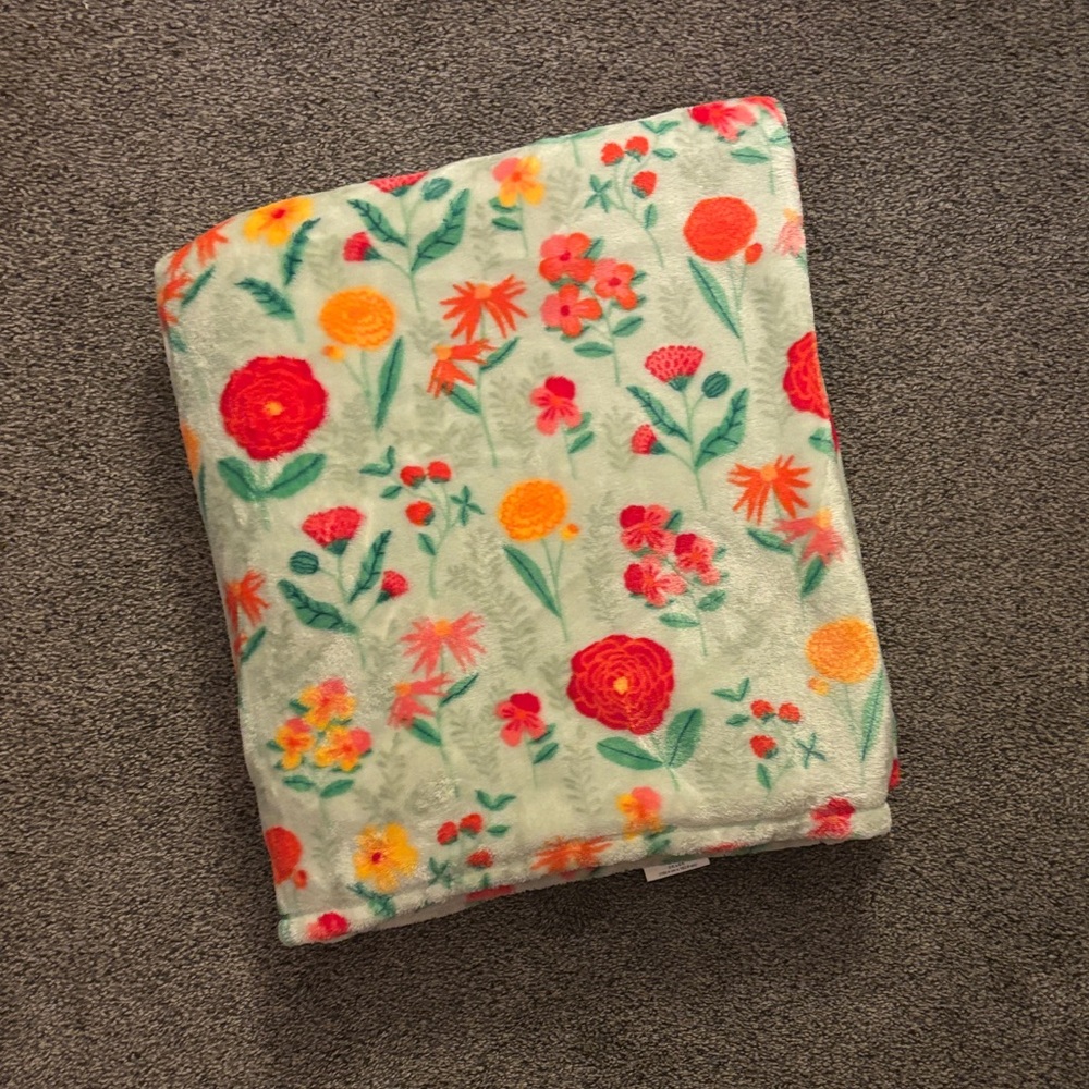 Floral Patterned Blanket - Multicolor 60x72